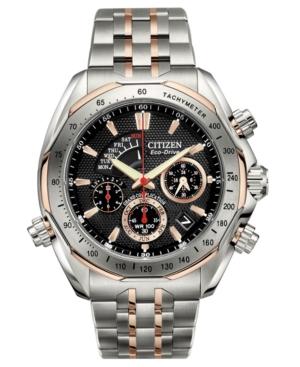 Citizen Men's Chronograph Eco-drive Signature Grand Complication Two Tone Titanium Bracelet Watch 44mm Bz0016-50e