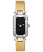 Marc Jacobs Women's The Jacob Metallic Gold-tone Leather Strap Watch 20x31mm Mj1500