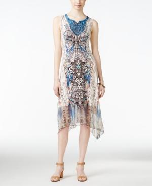 Style & Co. Crochet-trim Handkerchief-hem Dress, Only At Macy's