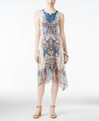 Style & Co. Crochet-trim Handkerchief-hem Dress, Only At Macy's