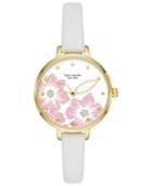 Kate Spade New York Women's Skinny Metro White Leather Strap Watch 34mm