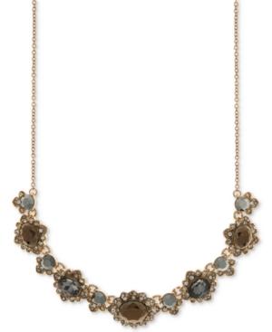 Marchesa Gold-tone Clear & Colored Crystal Statement Necklace