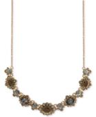 Marchesa Gold-tone Clear & Colored Crystal Statement Necklace