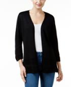 Jm Collection Open-knit Cardigan, Only At Macy's