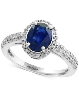 Royale Bleu By Effy Sapphire (1-3/8 Ct. T.w.) And Diamond (1/3 Ct. T.w.) Ring In 14k White Gold