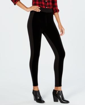 Hue Metallic Tuxedo Ponte-knit Leggings
