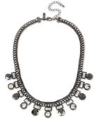 Inc International Concepts Hematite-tone Geometric Stone Collar Necklace, Only At Macy's