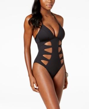 Kenneth Cole Cutout Tummy-control Push-up One-piece Swimsuit Women's Swimsuit