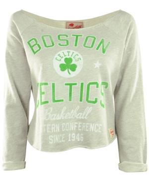 Sportiqe Women's Long-sleeve Boston Celtics Crop Top