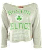 Sportiqe Women's Long-sleeve Boston Celtics Crop Top