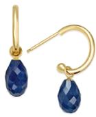 Sapphire Briolette Hoop Earrings (4-1/10 Ct. T.w.) In 14k Gold