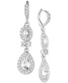 Givenchy Faceted Stone And Crystal Double Drop Earrings
