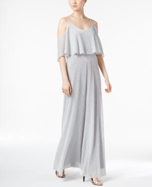 Calvin Klein Cold-shoulder A-line Gown