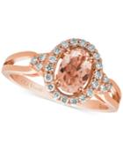 Le Vian Peach Morganite (1/2 Ct. T.w.) & Diamond (1/5 Ct. T.w.) Ring In 14k Rose Gold