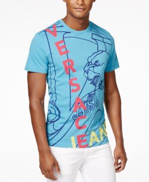 Versace Men's Vj Multicolor Logo T-shirt