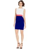 Connected Petite Tiered Colorblocked Sheath Dress