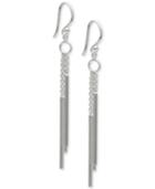 Giani Bernini Bar Drop Earrings In Sterling Silver, Created For Macy's