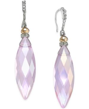 C.a.k.e. By Ali Khan Silver-tone Faceted Crystal Drop Earrings