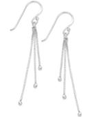 Triple Drop Earrings In Sterling Silver