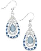 Style & Co. Silver-tone Ice Blue Triple Teardrop Earrings
