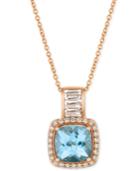 Le Vian Multi-gemstone (2 Ct. T.w.) & Diamond (1/5 Ct. T.w.) 18 Pendant Necklace In 14k Rose Gold