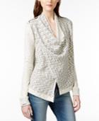 Lucky Brand Marled Draped Sweater