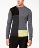 Armani Exchange Men's Colorblocked Merino Wool Crewneck Sweater