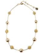Anne Klein Gold-tone Crystal Fireball Collar Necklace