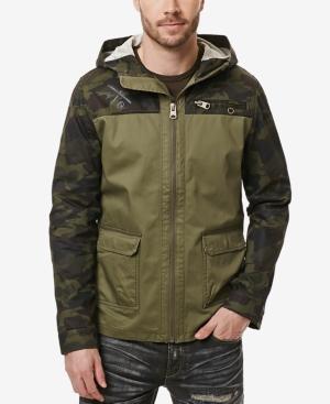 Buffalo David Bitton Men's Jajinst Lightweight Colorblocked Camouflage Jacket