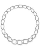 Danori Silver-tone Pave Link 16 Collar Necklace, Created For Macy's