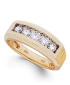 Men's Diamond Five-stone Ring In 10k Gold (1 Ct. T.w.)