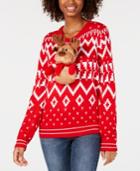 Ultra Flirt Juniors' Stuffed-santa Printed Sweater