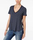 Volcom Juniors' Striped V-neck T-shirt
