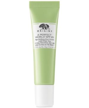 Origins A Perfect World Spf 20 Age-defense Eye Cream With White Tea, 0.5 Oz