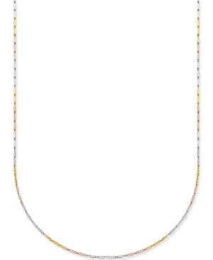 Giani Bernini Tri-tone Fancy Link Necklace In Sterling Silver And 24k Gold-plated Sterling Silver, Only At Macy's