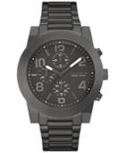 Caravelle New York By Bulova Men's Chronograph Sport Black Stainless Steel Bracelet Watch 44mm 45a124