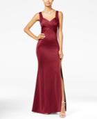 Emerald Sundae Juniors' Crisscross Scuba A-line Gown
