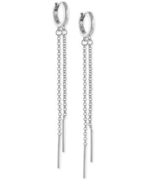 Vince Camuto Silver-tone Drop Chain Earrings