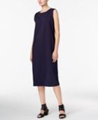 Eileen Fisher Organic Cotton Midi Shift Dress, Regular & Petite