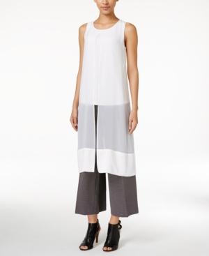 Alfani Prima Sleeveless Chiffon-overlay Blouse, Only At Macy's