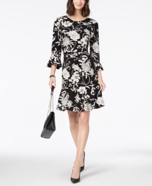 Charter Club Ruffled Floral-print Dress, Created For Macy's