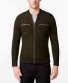 Inc International Concepts Men's Manchester Heathered Mixed Media Sweater, Created For Macy's