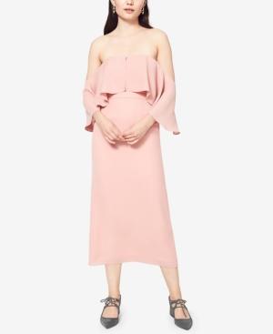 Fame And Partners Off-the-shoulder Midi Dress