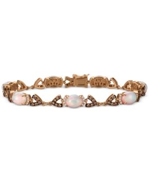Le Vian Chocolatier Opal (4-1/5 Ct. T.w.) And Diamond (1-1/2 Ct. T.w.) Link Bracelet In 14k Rose Gold