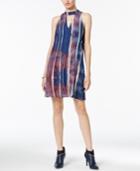 Bar Iii Printed Cutout Shift Dress, Only At Macy's