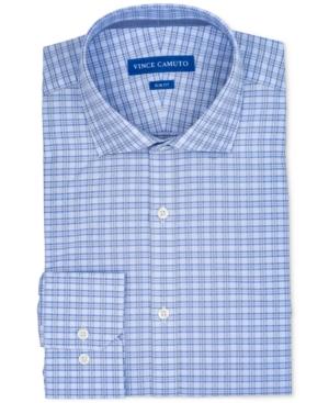 Vince Camuto Men's Slim-fit Comfort Stretch Check Dress Shirt