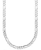 "men's Sterling Silver Necklace, 24"" 8mm Figaro Chain"
