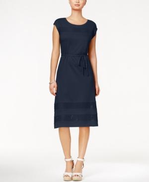 Tommy Hilfiger Leta Cap-sleeve A-line Midi Dress