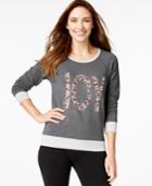 Style & Co. Petite Embellished-front Sweatshirt, Only At Macy's