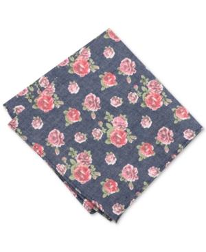 Bar Iii Men's Douglass Rose Floral Pocket Square, Created For Macy's